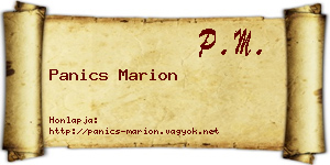 Panics Marion névjegykártya